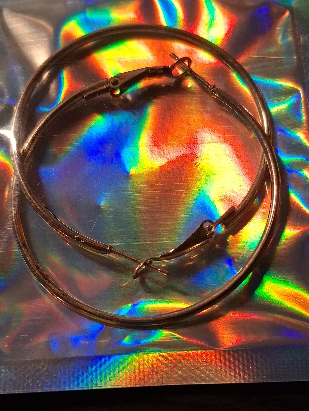 Source Unknown Silver Hoop Earrings